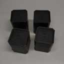 Bed Risers Furniture Risers Heavy-Duty Rectangular Adjustable Block Lift to 3 inches and 4.3 inches Desk, Sofa, Chair Legs, Refrigerator, Washing Machine Support up to 4000 pounds (Black-square-4 Pack)