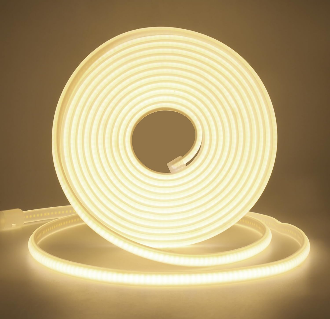 COB Neon LED Strip 32.8ft,110V 288 LEDs/m FCOB LED Strip Waterproof Flexible Super Bright Natural White COB Neon Rope Strip, Silicone LED Neon Strip with Switch Plug for Party, Stage COB Neon LED Strip 32.8ft,110V 288 LEDs/m FCOB LED Strip Waterproof Flexible Super Bright Natural White COB Neon Rope Strip, Silicone LED Neon Strip with Switch Plug for Party, Stage