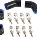 Heavy Duty Silicone Intercooler Boot Kit Compatible with 2004-2005 Chevrolet GMC 6.6L Duramax LLY Black