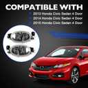 Fog Lights Assembly Compatible with 20132015 Honda Civic Sedan, Front Bumper LED Driving Fog Lamps Kit w/Switch & Wiring Harness (Clear Lens), Replace 33951TR0A51, 33901TR0A51, HO2592135, HO2593135