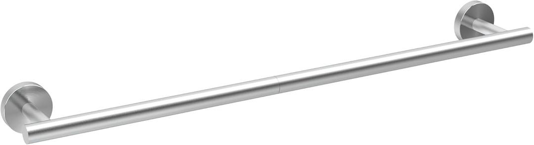 Brushed Nickel Towel Bar, 24 Inch Towel Rack for Bathroom Wall-Mounted, SUS304 Stainless Steel, Total Length 26 Inch