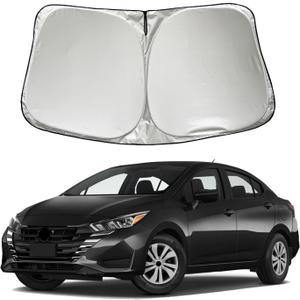 Car Windshield Sun Shade Sunshade Compatible with Nissan Versa 2025 2024 2023 2022 2021 2020 Accessories, Foldable Car Front Window Sun Shield Visor