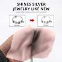 70-Piece Jewelry Storage Bags, Resealable PVC Clear Jewelry Bags, & 70pcs Cleaning Cloth Pink Polishing for Rings, Earrings, Bracelets, and Small Jewelry Packaging