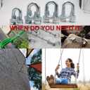 1/2 Inches Wire Rope Clamp,Heavy Duty U-Bolt Cable Clips,Zinc Plated Wire Rope Clips 4 Pcs (M12)