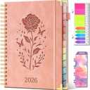 2026 Planner Hardcover Weekly & Monthly Calendar Planner for Women Jan 2026 - Dec 2026 8.5" x 11" Daily Agenda Book with Tabs Spiral Bound Inner Pocket Perfect for School Office