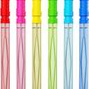 EagleStone 14.6" Giant Bubble Wands Bulk for Kids, 6 Pack Big Bubble Sticks with Refill Solution, Outdoor Summer Backyard Toddler Bubble Toys for Kids, Easter Basket Stuffers, Birthday Party Favors