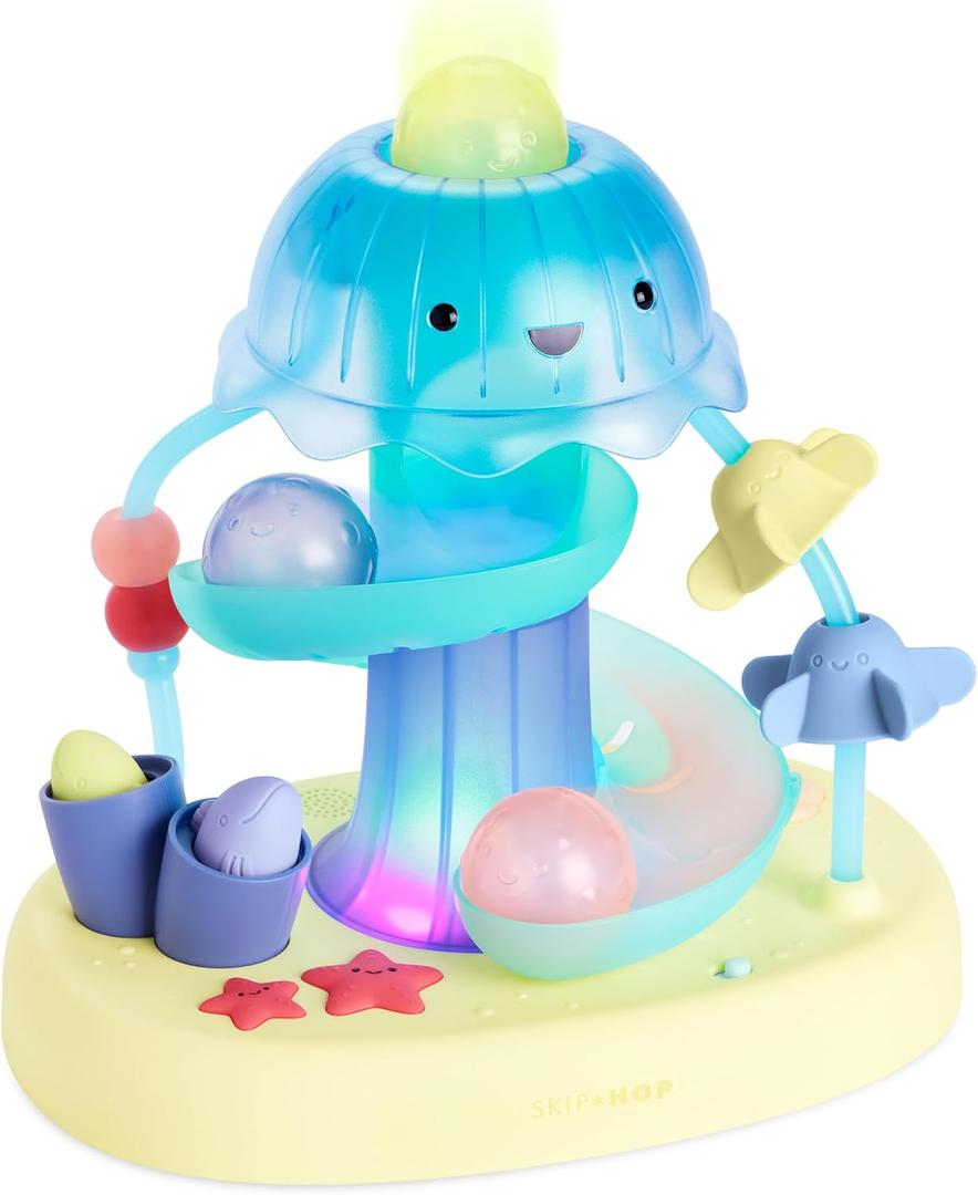 Skip Hop Seascape Musical Activity Ball Drop 2-Stage Cause & Effect Developmental Toy with Lights, Songs and Sounds Age 6m+