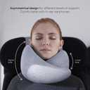 Ostrichpillow Go Neck Pillow, Travel Pillows for Airplanes, Premium Memory Foam Travel Pillow, 360 Ergonomic Design, Asymmetrical Sides, Travel Bag Included, Washable Modal Cover