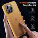 Hualele Magnetic for iPhone 13 Pro Case,Compatible with MagSafe, Military Grade Dropproof Translucent Matte Hard Back Soft Edge Slim Phone Case iPhone 13 Pro Brown