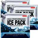 Reusable Ice Packs for Coolers Long Lasting Gel Freezer Packs for Cooler Bag Lunch Box,Keeps Food Cold Fresh (3 Pack, S(6.5"x7.5"))