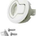 WJSKDQ 4PCS Boat Slam Latch 2'' Flush Pull Slam Latches Round Plastic Round for RV Boat Door Hatch Cabinet Pull Locking Deck Hatch Door