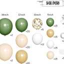 MEBAY Green White Sand Balloon Arch Kit, 141Pcs Avocado Green Sand White Boho Sandy Brown and White Balloons for Baby Shower Bridal Shower Birthday Party