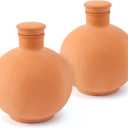 2pcs Ollas 6in-Terracotta Plant Watering Globes Self Watering Planter with Terra Cotta Clay Irrigation Pots Terracotta Watering Pots Large Simple Irrigation Peripheral Water