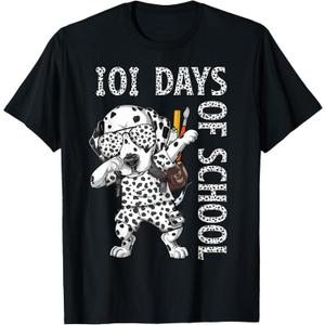 101 Days School Dabbing Dalmatian Dog Teachers Kids T-Shirt, 4T Toddler