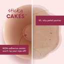 CAKES Body sticky Circle Nipple Covers for Women - The Viral Sticky Boobs With an Adhesive-free nip nook (Brown, M)