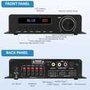Pyle Wireless Bluetooth Home Audio Amplifier - 100W 5 Channel Home Theater Power Stereo Receiver, Surround Sound w/HDMI, AUX, FM Antenna, Subwoofer Speaker Input, 12V Adapter - PFA540BT.5