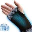 Wrist Hot and Cold Therapy Gloves, Compression Ice Gloves for Hand Arthritis, Ice Hot Therapy Pain Relief Gloves, Reusable Gel Cold Packs for Tendonitis, Arthritis, Hand Injuries (Black)