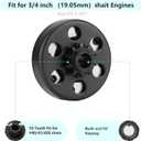 Centrifugal Clutch 3/4 Bore 10T Compatible with #40/41/420 Chain,Go Kart Clutch Fit for Minibike MB165 & MB200 and Honda Cloned Engines GC160 / GC190/ GX120/ GX140/ GX160/ GX200. Up to 2-6.5HP