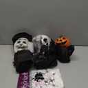 3 Pack 50'' Hanging Halloween Decorations Outdoor Indoor, Hanging Skeletons Pumpkins Witch Scary Halloween Decor with Spider Web for Porch Tree Yard Graveyard Garden Lawn Haunted House Creepy Decor