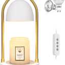 White Candle Warmer Lamp with Timer-Unique Happy Birthday Gifts for Women and Men, Fun Gift Ideas for 30th, 40th, 50th and 60th Birthdays for Gold Home Decor