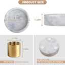 Marble Incense Holder - Handmade Burner with 9 Holes, Suitable for Meditation, Smudging and Decoration (White)