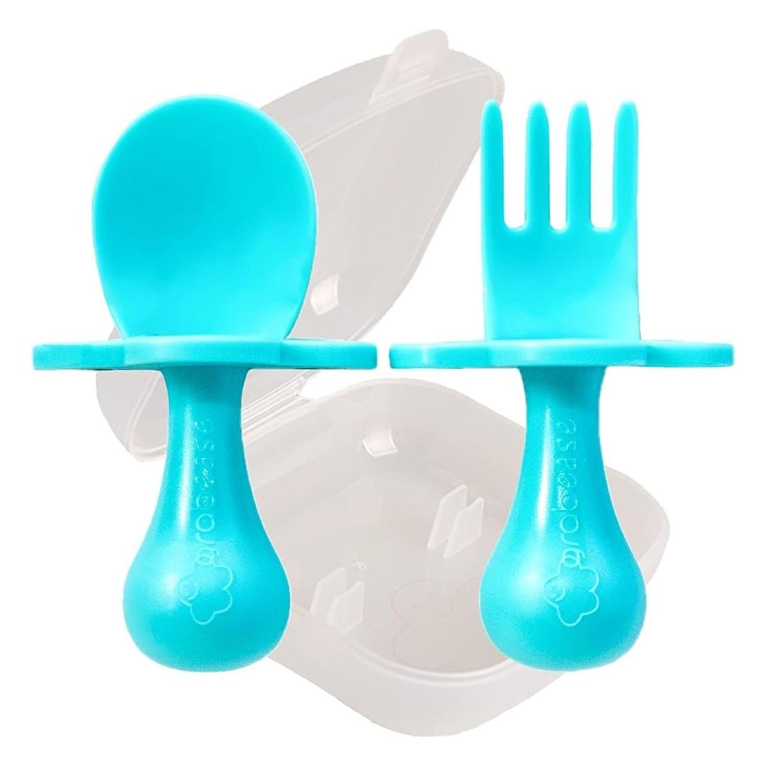 Grabease Baby & Toddler Utensils - Spoons & Forks - BPA-Free & Phthalate-Free, Cutlery Set for Baby & Toddler