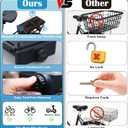 Quick-Release Bike Adapter Plate Set with Lock, Universal Fit for Rear Luggage Carrier Plate, Modular Mounting System for Bags, Crates, Pets, Commuter & Delivery Use