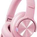 Picun B8 Headphones Wireless Bluetooth, 120H Bluetooth Headphone Over Ear with 3EQ Music Modes, Hands-Free Calls, Deep Bass Headphones for Travel Home Office Cellphone PC (Pink)