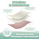 wegreeco Nursing Breast Pads (14 Pack) + Laundry Bag & Travel Storage Bag, 4.7 inch - Washable & Reusable Breastfeeding Nursing Pads (Mild, Large, Contoured Shape)
