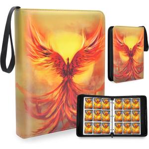 Card Binder for Trading Cards | 9 Pocket with 50 Sleeves up to 900 Cards | Holder Album School Choice for 1-18 Year Boys/Girls | Trading Card Binder Display Case (Card not included) (F1)