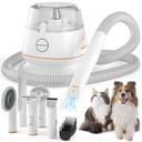 Gooad Dog Hair Vacuum & Pet Grooming Vacuum,Dog Clippers , Dog Brush For Shedding With 5 Pet Grooming Tools, Low Noise Dog Grooming Kit,Dog Hair Trimmer, Dog Hair Remover Pet Grooming Supplies