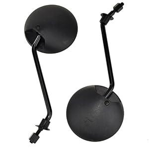 HIAORS 8mm Motorcycle GY6 Scooter Rearview Mirrors Adjustment for 50cc Motorcycle Moped Ruckus 50 P50 Spree Elite50 FA50 Tomos A35 Sprint Targa 150cc 250cc 157QMJ Replacement Parts Black