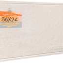 Bulletin Board, 36 x 24 inches Felt Board - Decorative Pin Board, Cork Board Alternative for Wall, 3' x 2' Foldable Picture Board Self-Adhesive Vision Board Prayer Board with 20 Pushpins - Oatmeal