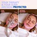 Chin Strap for Sleeping and CPAP Users, Comfortable Jaw Support to Keep Mouth Closed Positioning Nasal Breathing for Men and Women Who Breathe Through The Mouth During Sleep (Pink, L-XL)