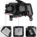 Huray Headlight Assembly for Jeep Grand Cherokee 2017-2021 [Only for Xenon Type] [Black Housing] OE Headlamp Replacement Passenger Side