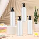 Thyle 20 Pcs Plastic Pump Dispenser Bottle 8 oz Refillable Plastic Bottles Bulk Lotion Container Travel Lock Empty container for Shampoo Massage Oil Dispensing (White bottle, black head)