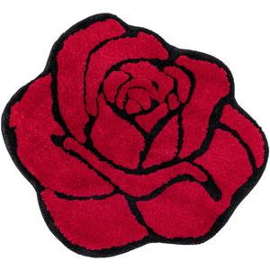 Cute Rose Bath Mat for Bathroom Luxury Red Bathroom Mats Non Slip Flower Shaped Bathtub Rug Floral Bathroom Plush Shower Rugs Washable Modern Accent Small Area Rug Toilet 23.6x25.5in