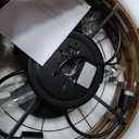 20 Inch Wall Mounted Fan with Lights, Plug In Garage Wall Mount Fan, D20"