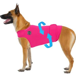 Dog Anxiety Vest, Skin-Friendly Thunder Jacket for Dogs, Dog Calming Shirt for Thunder, Fireworks, Vet Visits and Separation - Keep Pet Calm Without Medicine, Fit for Medium Dogs (Hot Pink)