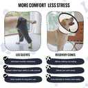 Dog Recovery Sleeve for Hind Leg, Adjustable Buckled Dog Recovery Suit as Cone Collar Alternative, Thick Rear Leg Sleeve to Prevent Licking Wound for Dogs, S