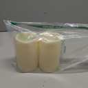 CANDLE CHOICE Waterproof Outdoor Battery Operated Flameless Candles with Timer Flickering Plastic Resin Electric LED Pillar Lights for Lantern Patio Garden Wedding Party Decorations 3x5 Inches 2 Pack (Cream White)