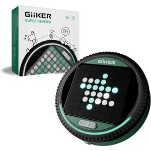 GiiKER Super Reversi - Electronic Strategy Board Game with AI Opponent, Smart Handheld Logic Puzzle & Brain Teaser for Kids and Adults, Portable Travel Toy with 3 Game Modes & 500 Challenges
