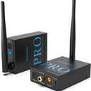 1Mii 2.4GHz Wireless Audio Transmitter and Receiver (1 TX+1 RX), HiFi Audio, 20ms Low Latency, 328ft Long Range Wireless Kit for Speaker/Stereo/Soundbar, Optical/Coaxial/3.5mm(RCA) Ports
