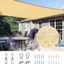Quictent Waterproof Sun Shade Sail for Patios 185G Polyester Fabric Cloth, 98% UV Block Outdoor Awning Shelter for Commercial, Backyard, Garden, Deck, Hardware Kit Included 12x16 ft, Sand