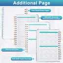 2025 Planner Weekly and Monthly, 8.5" x 6.1" Calendar Planner Daily Jan 2025 - Dec 2025, Flexible Hardcover Notebook with Holidays Monthly Tabs, Oil Painting Flower (Style A)