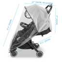Clear Stroller Rain Cover, Universal Travel Weather Shield Breathable Baby Stroller Rain Cover for Windproof, Waterproof, Protect from Sun Dust Snow