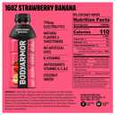 BODYARMOR Sports Drink, Strawberry Banana, Electrolyte Drink Hydration, 16 Fl Oz Bottles (12 Pack), Flavored Coconut Water with B Vitamins & Antioxidants
