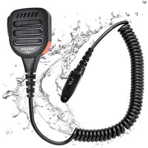 Walkie Talkies Mic for Retevis NR30 RB23 RB46 RT29 RT47 RT47V RT48 RT82 RT83 RT87, Ptt Shoulder Mic for Motorola EX500 EX600 GP328Plus for Ailunce had2 hd1 ha1g (Black)