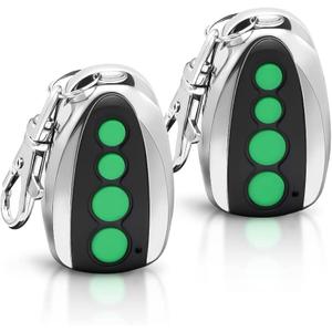 TOPENS M12 Remote Control 4-Button Transmitter for Automatic Swing Sliding Gate Opener 2-Pack Wireless Transmitter Key Fobs Security Gate Controller with Keychain