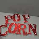 Aurelema Popcorn 6.3" Light up Letters Sign Party Decorations Battery Powered Marquee Lighted Sign LED Alphabet Letter Lights for Christmas Night Party Birthday Home Tabletop Decor Supplies Xmas Gift